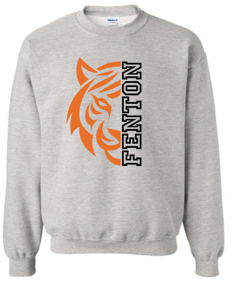 Adult - HeavyWeight Crew Sweatshirt - Half Tiger
