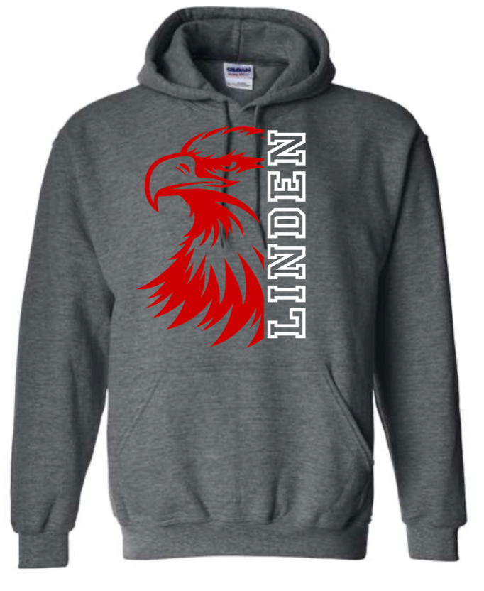 Adult - HeavyWeight Hooded Sweatshirt - Linden Half Eagle White