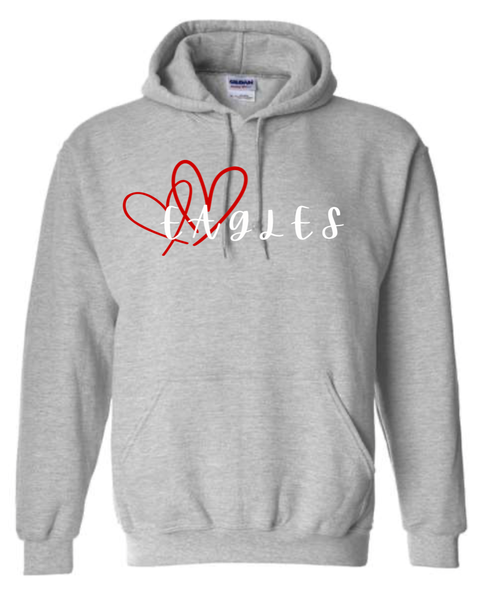 Adult - HeavyWeight Hooded Sweatshirt - Hearts