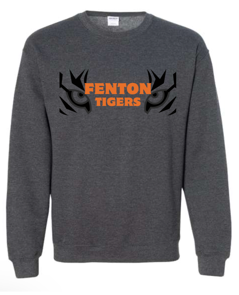 Adult - HeavyWeight Crew Sweatshirt - Fenton Tiger Eyes