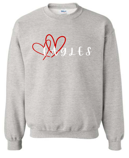 Adult - HeavyWeight Crew Sweatshirt -  Hearts