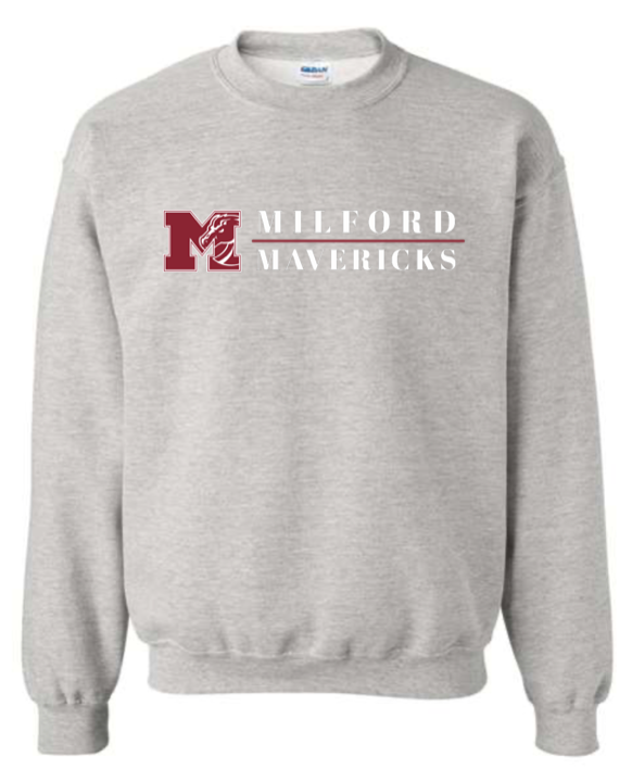 Adult  - Heavyweight Crewneck Sweatshirt - Milford Mavericks