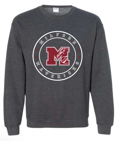 Adult  - Heavyweight Crewneck Sweatshirt - Milford Mavericks